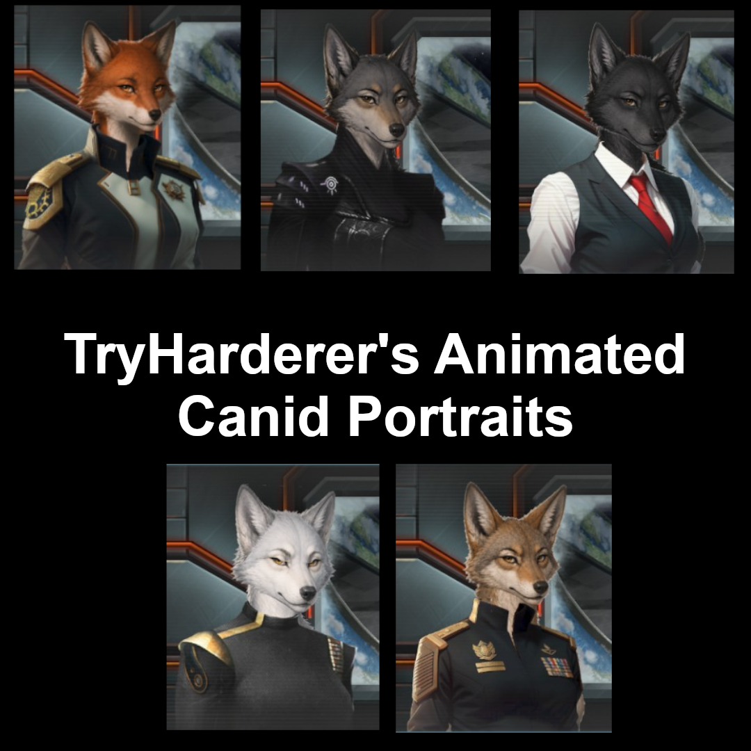 TryHarderer's Animated Canid Species Portraits