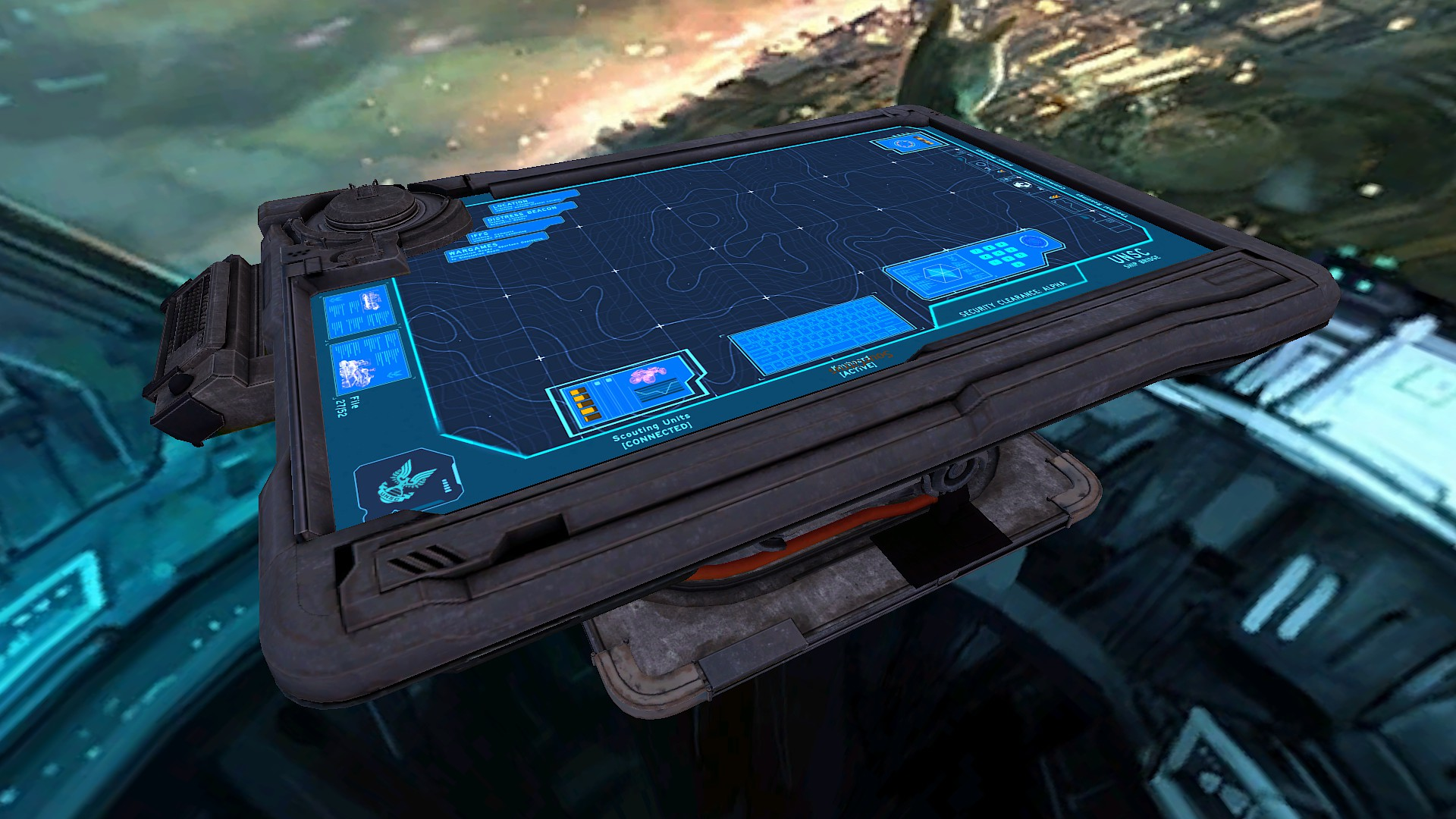Halo: UNSC Ship Bridge Holotable & Background
