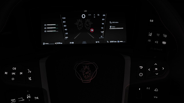 White Dashboard For Scania 2025