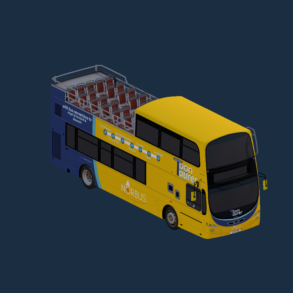 Wright Eclipse Gemini 2 B9TL Partial Open Topper NorBus Tyne&Wear Newcastle Toon Tourer