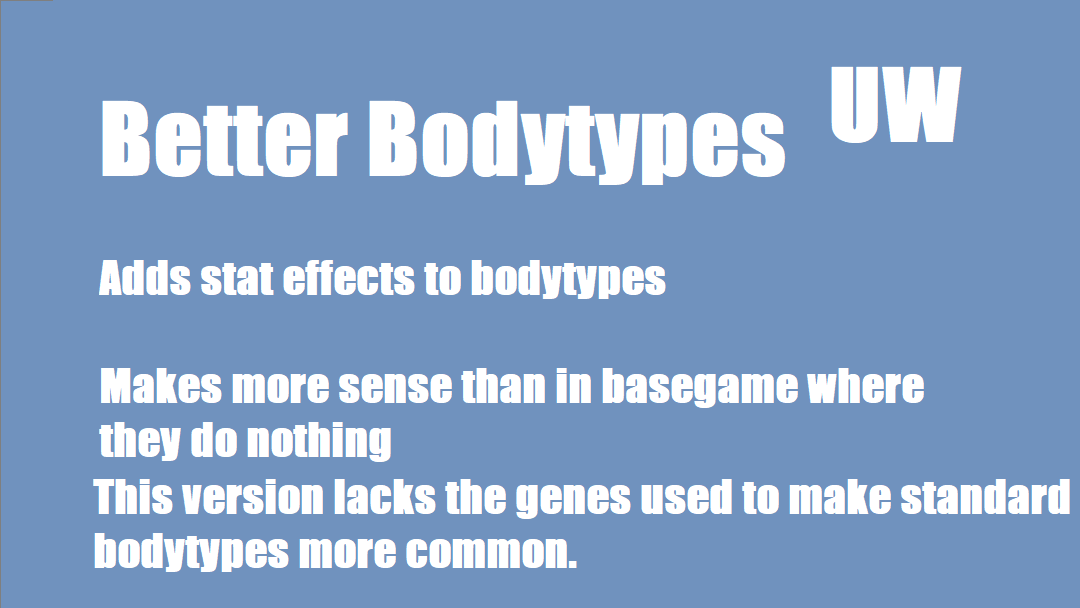 Better Bodytypes (No extra sizes version)