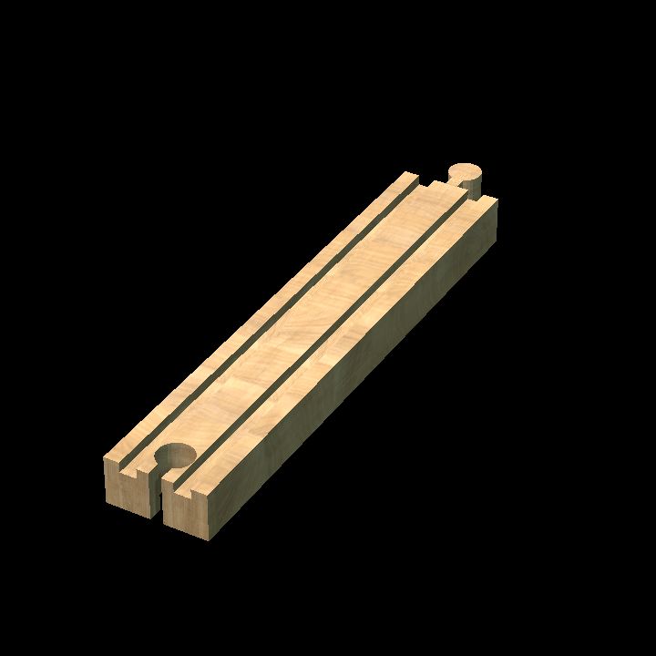 Wooden Track Straight Long