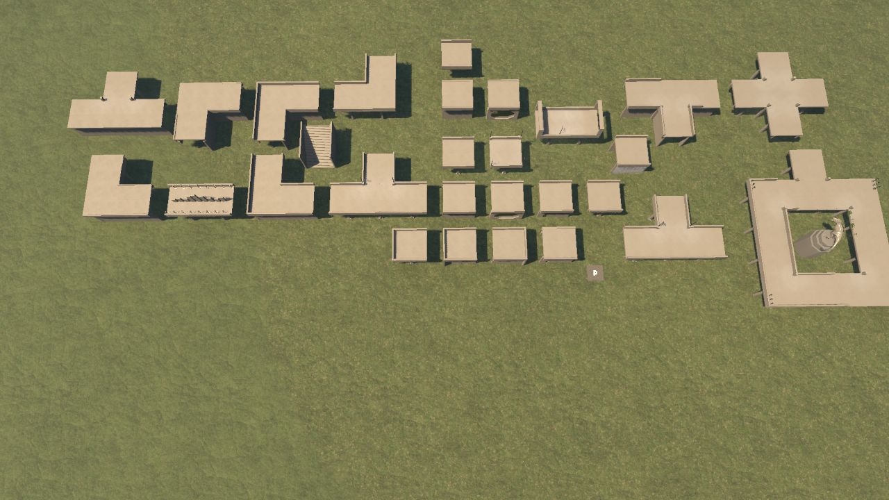 Brutalist T rex enclosure set