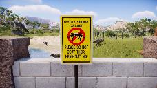 Pachycephalosaurus Warning Sign