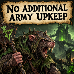 No additional army upkeep