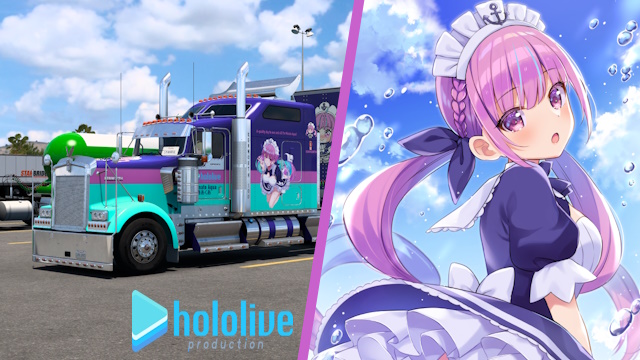 Kenworth W900 Minato Aqua - Hololive [Combo Skin]