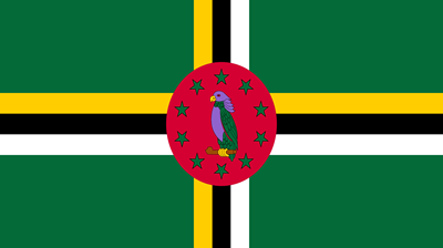 The flag of Dominica