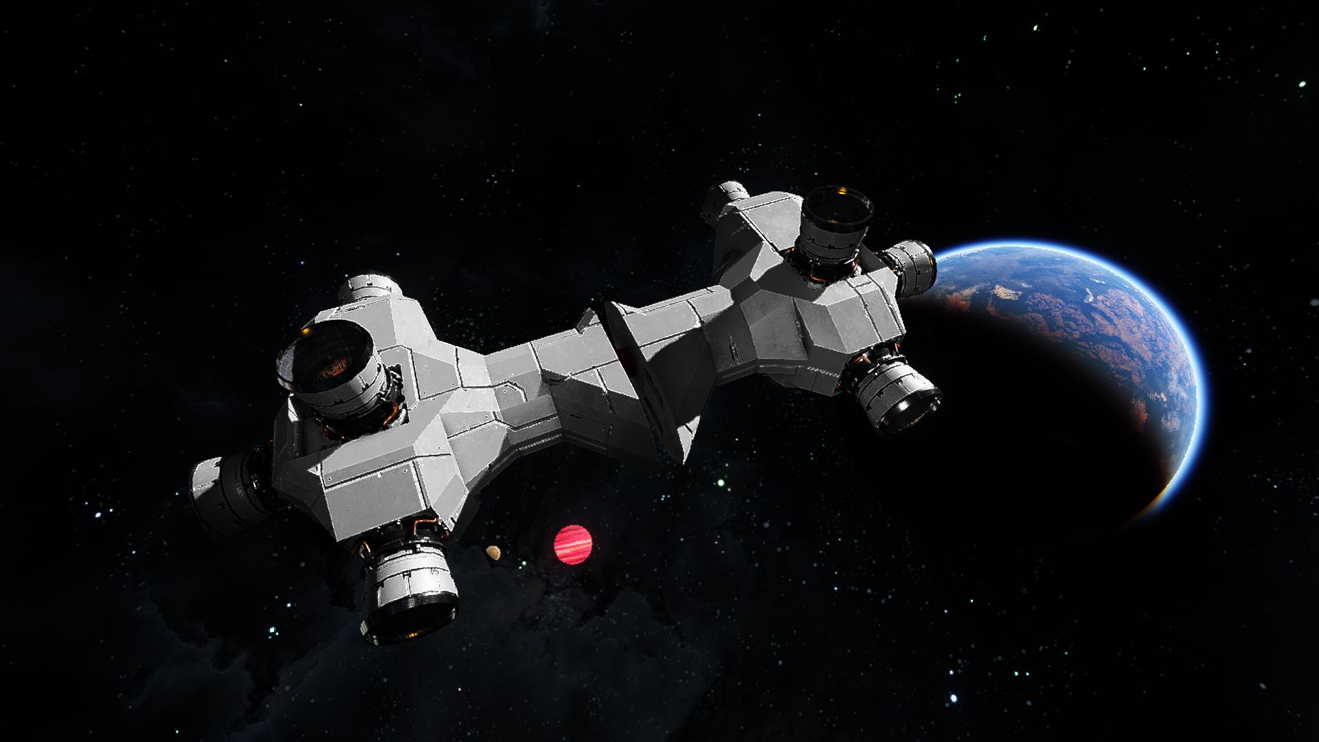 Small ship "wing" hydrogen thruster
