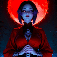 Shinobu Kocho Dark Style with Katana [Blood Moon] [Kimetsu no Yaiba ] Demon-Slayer 4K Anime