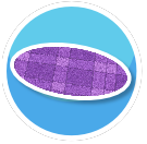 Rug Purple Plaid Oval