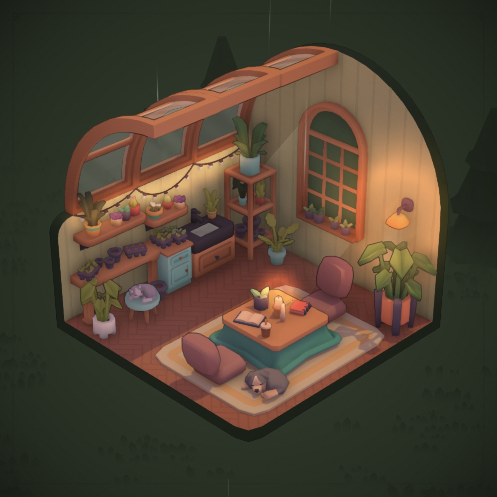 simple cozy greenhouse