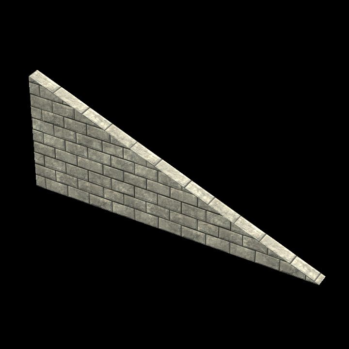 Wall for sloping roof