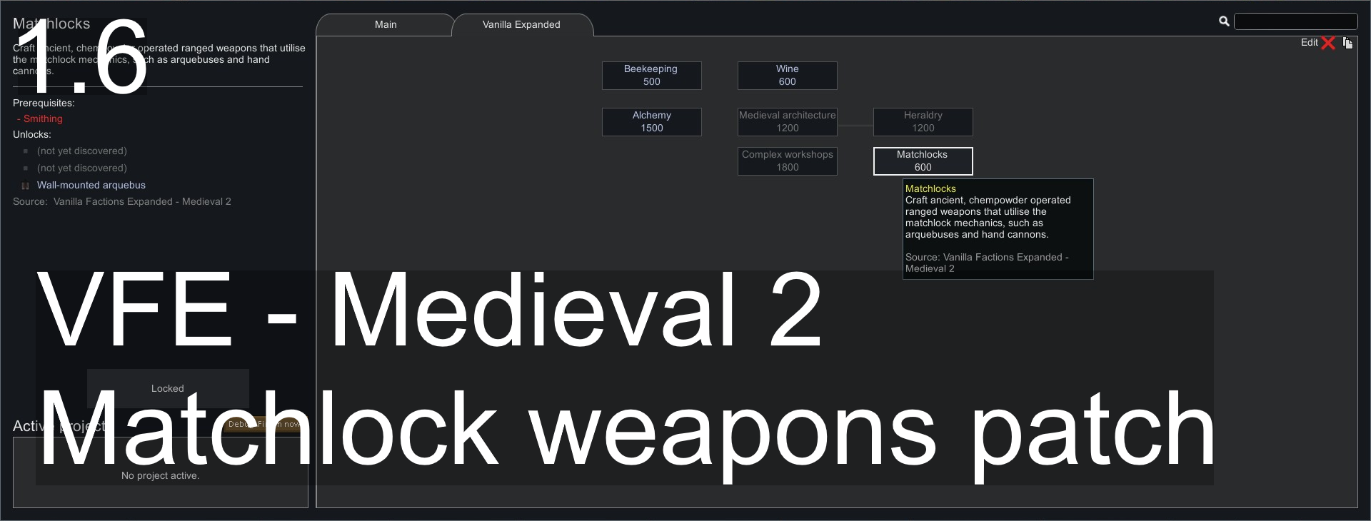 VFE - Medieval 2 Matchlock weapons patch