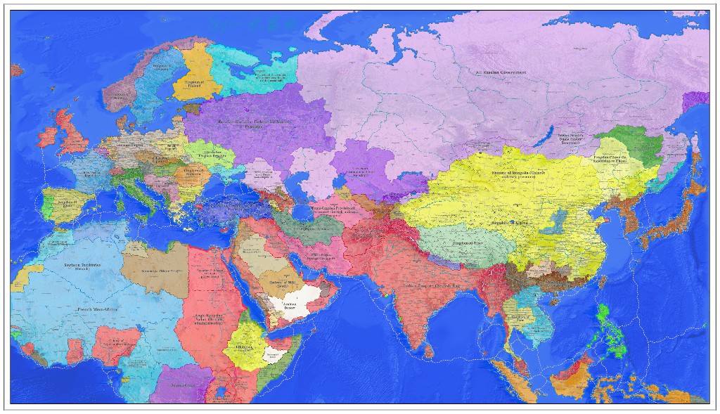 (OLD) Map: 1918-19 - (EN)ModernEurasia4x Edit