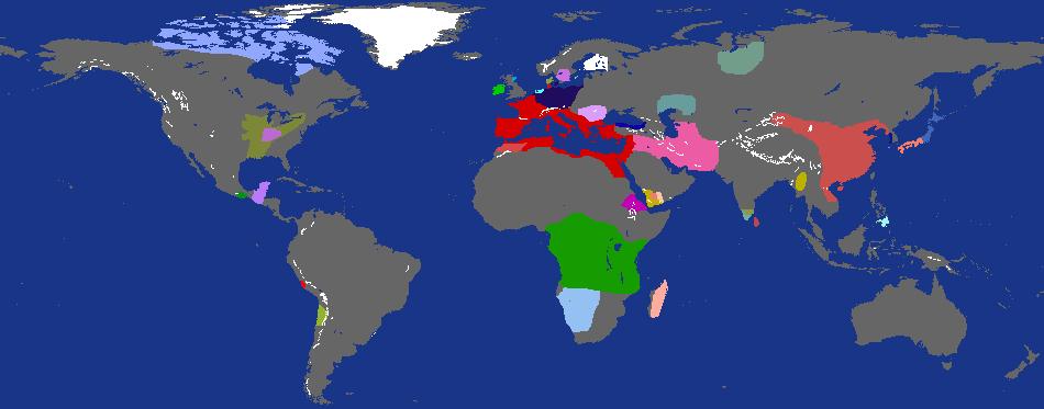 1 AD world map