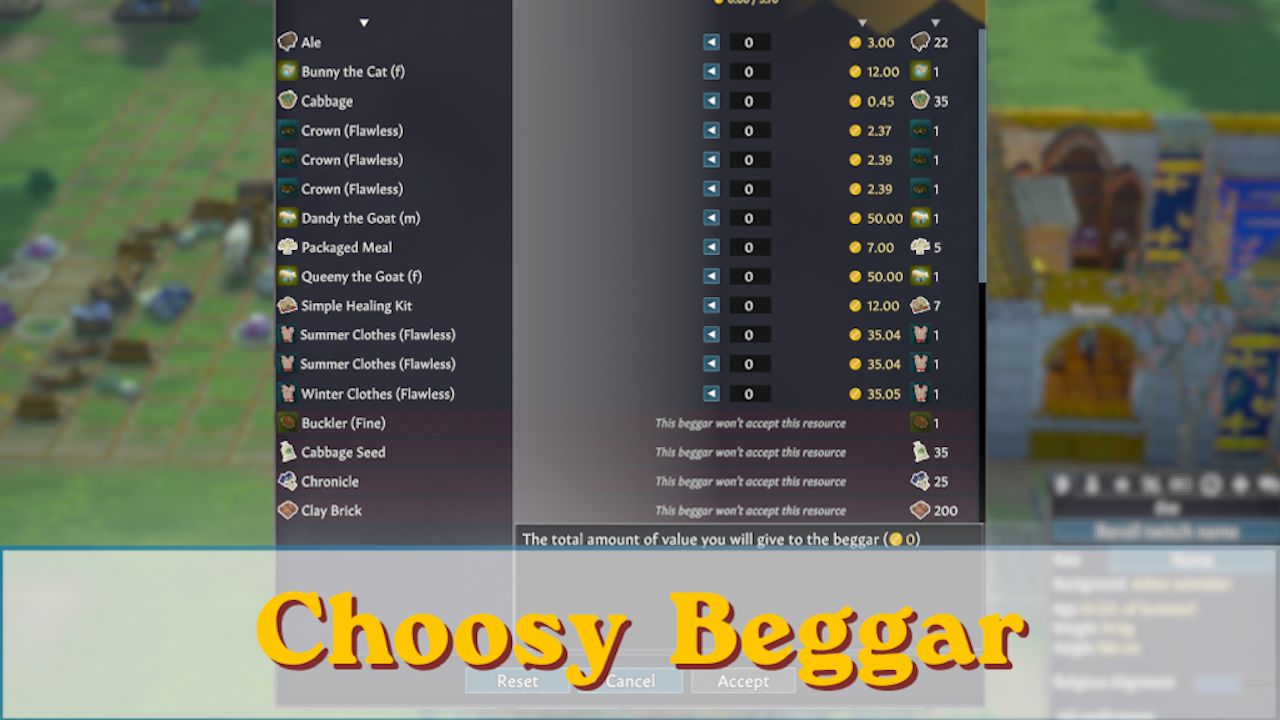 Choosy Beggar preview
