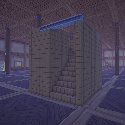 Staircase (Wood, Right Door)