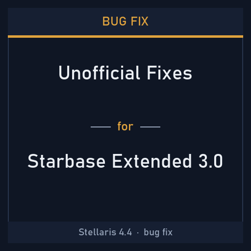 Bug Fix: Starbase Extended 3.0