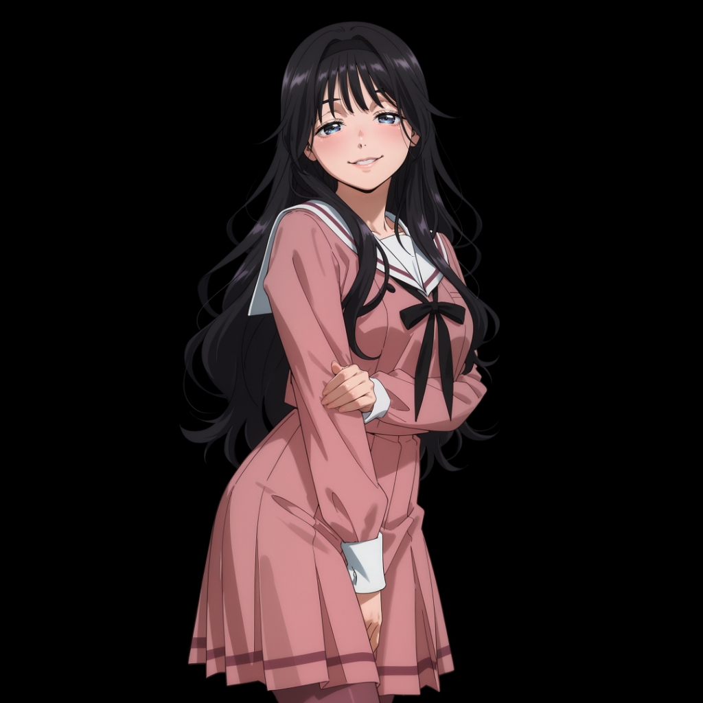 Waguri Kaoruko [The Fragrant Flower] | Dark Background | Dark & Colored Versions | 4K preview