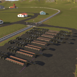 US 50 FT Tri-Axle Low-Boy Trailer Set