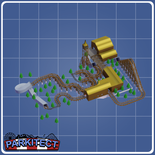 Medieval Roller Coaster (With staff room, and room for shops and depot.)