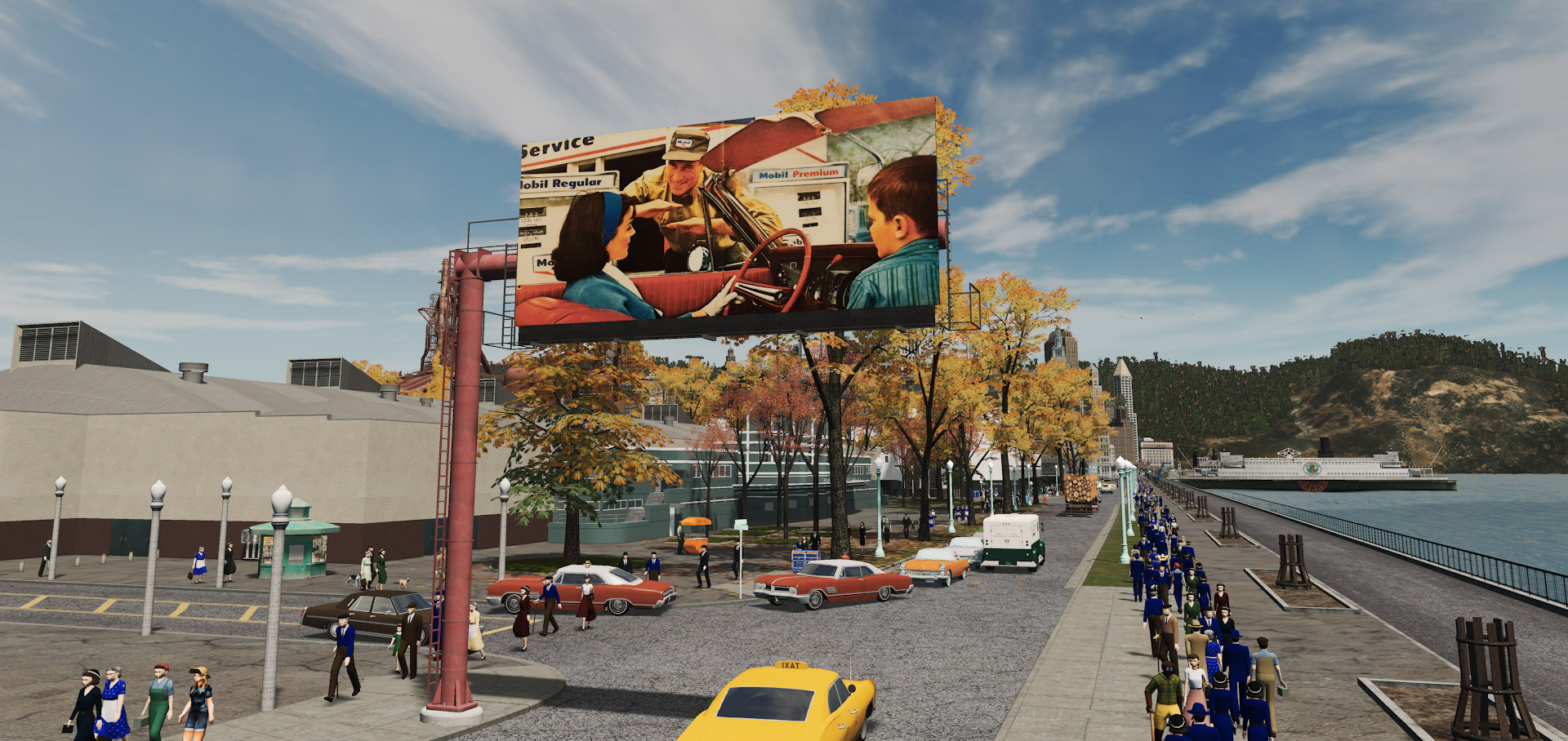 Mobil Oil billboard