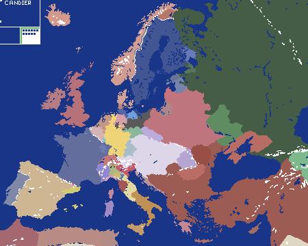 The European Realignment - 1710 Detailed Map Europe