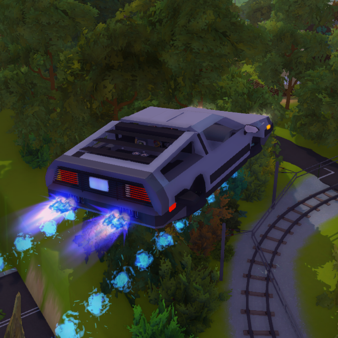 flying dmc delorean
