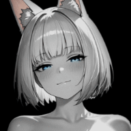 cat girl dark background / colored 4K +18