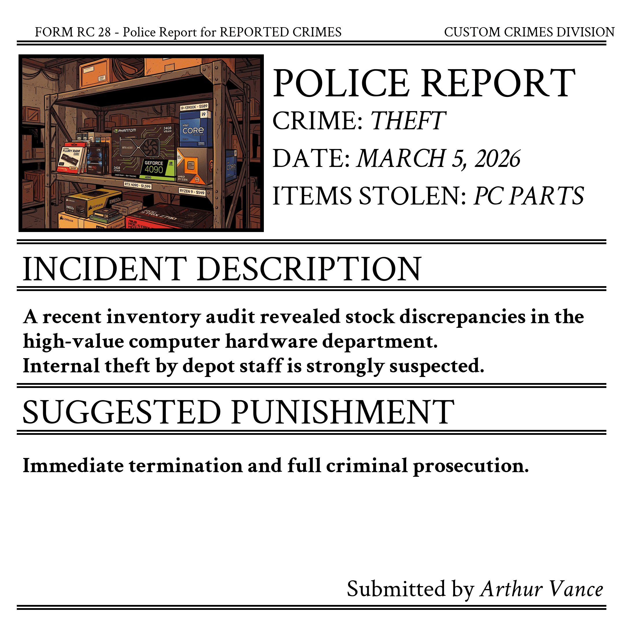 The Warehouse Incident