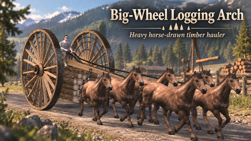 Big-Wheel Logging Arch