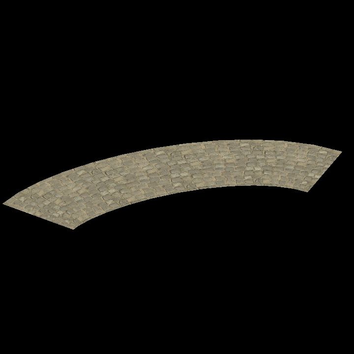 Cobbled road - Curve 3