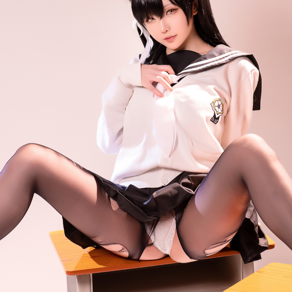 Baihe Black pantyhose M legs Pantyhose Spread legs Panties Stockings Hoshilily Pointed toes preview
