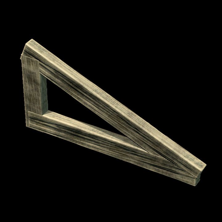 wooden triangle empty