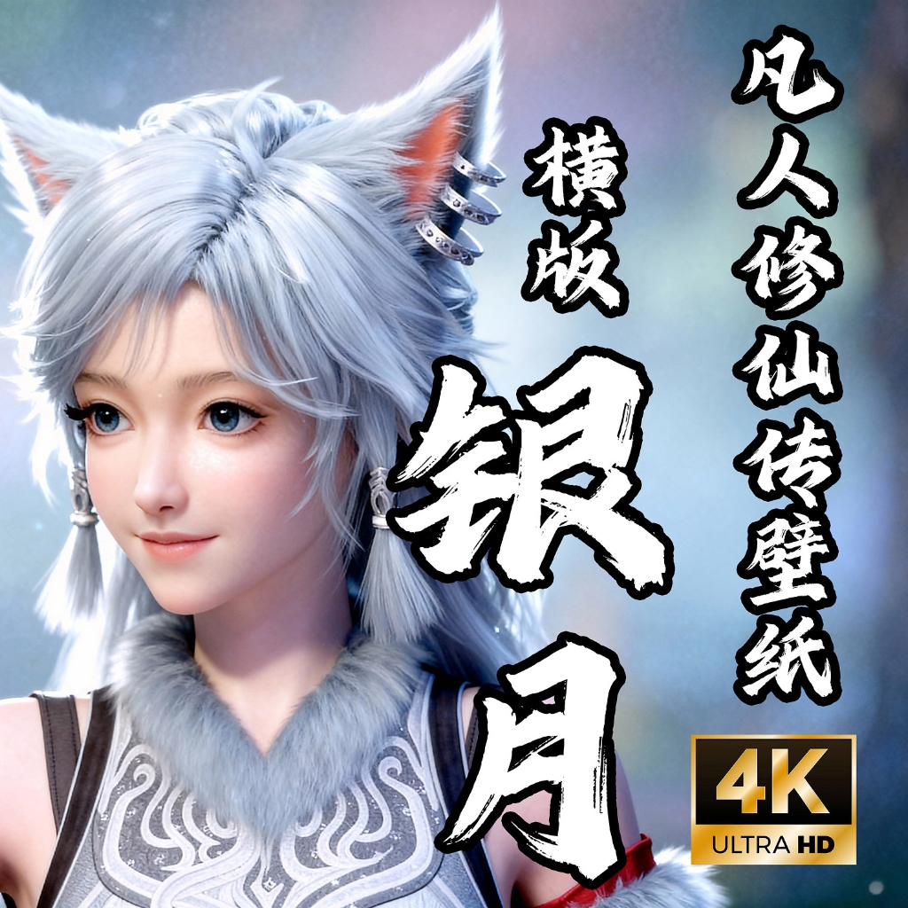 凡人修仙传-4K60帧黑白银月变身壁纸 preview
