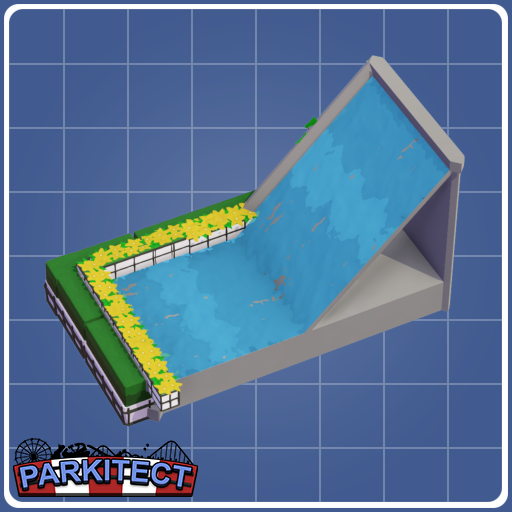 Modular Water Wall (Left, Sloped)