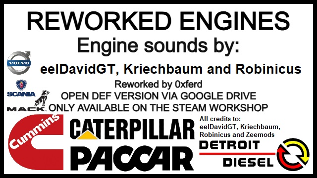 Reworked Engines Mod | Uploaded by 0xferd | Updated to v3.9 | v1.61 preview
