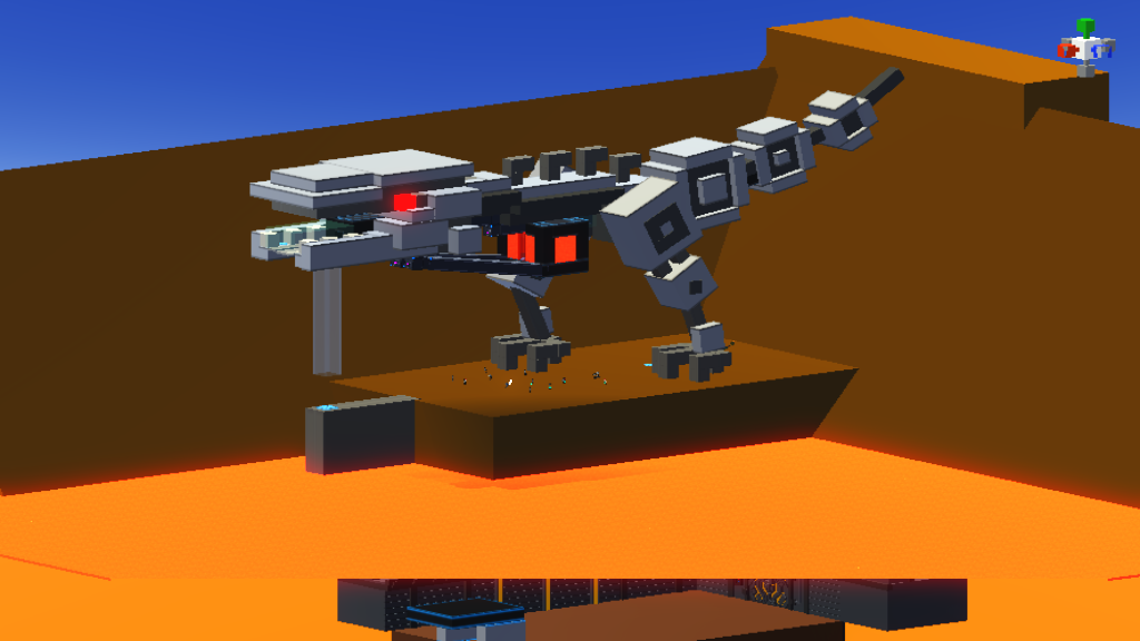 Giant flame raptor