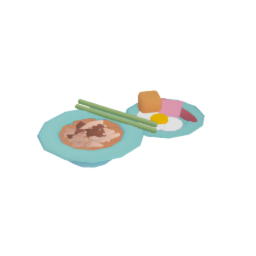 [A餐]沙嗲牛肉麵  配 腸仔蛋包