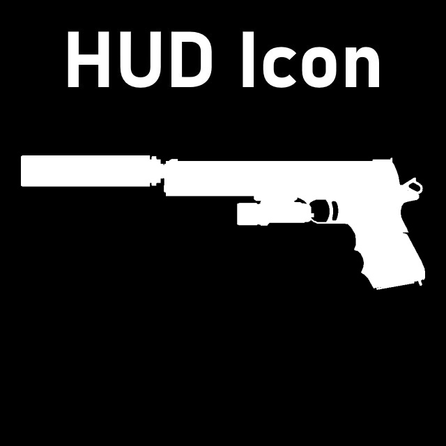 Hitman - Suppressed Silverballer HUD Icon (Magnum)
