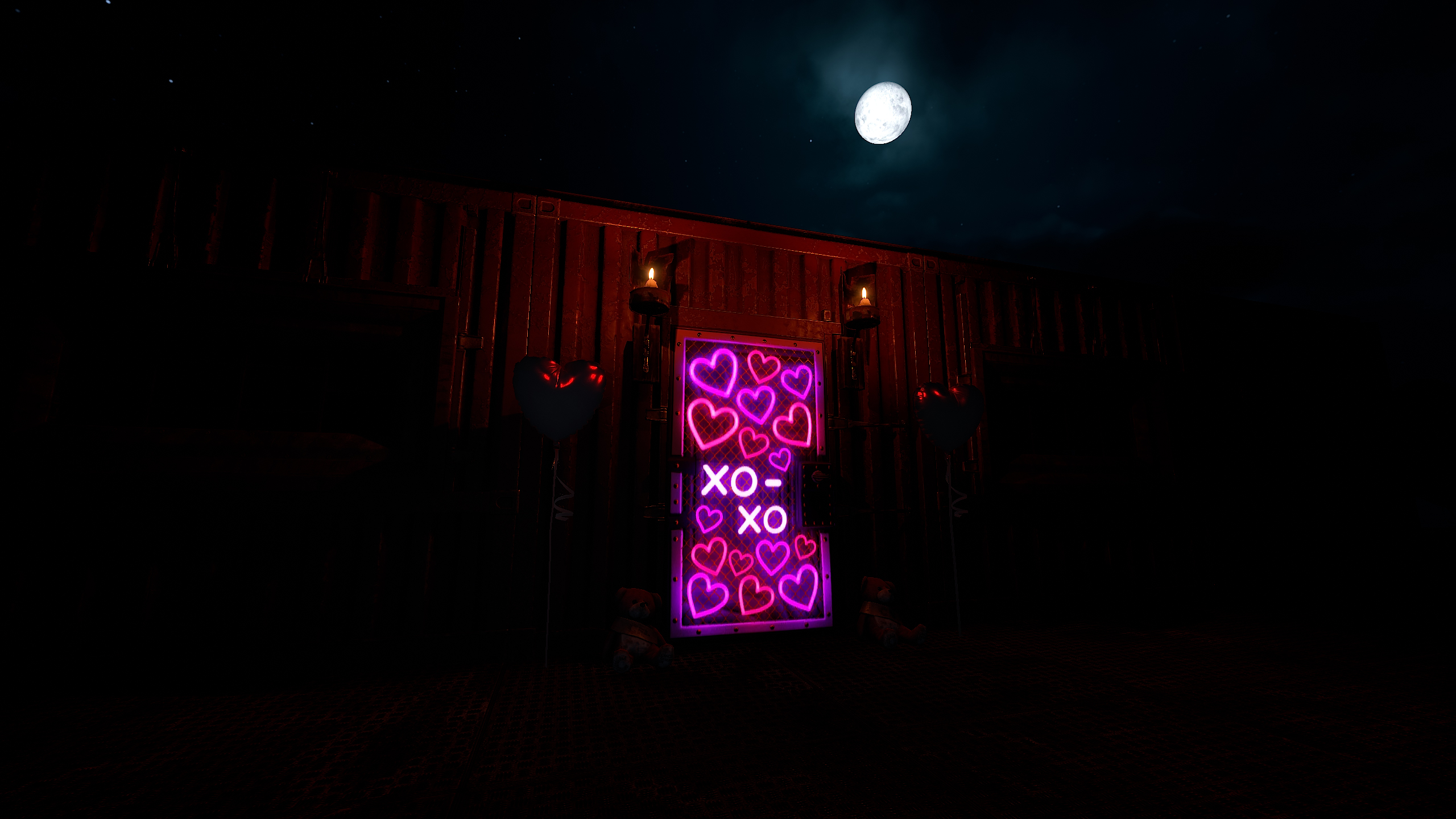 Neon Hearts Sheet Metal Door thumbnail 6