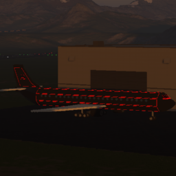 Softbody AIR LINER Boeing 777 Powerglow Airlines [Red Livery]