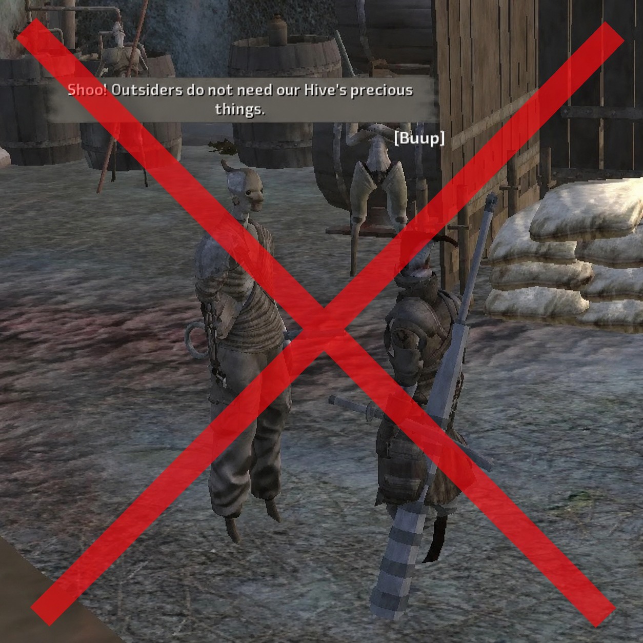 Hive trader discrimination dialogue from the blue men fix