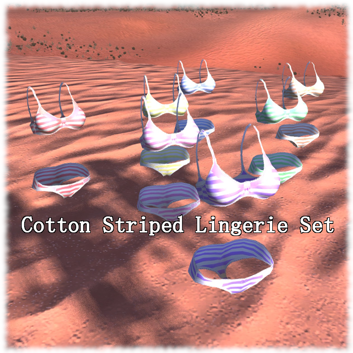 Cotton Striped Lingerie Set