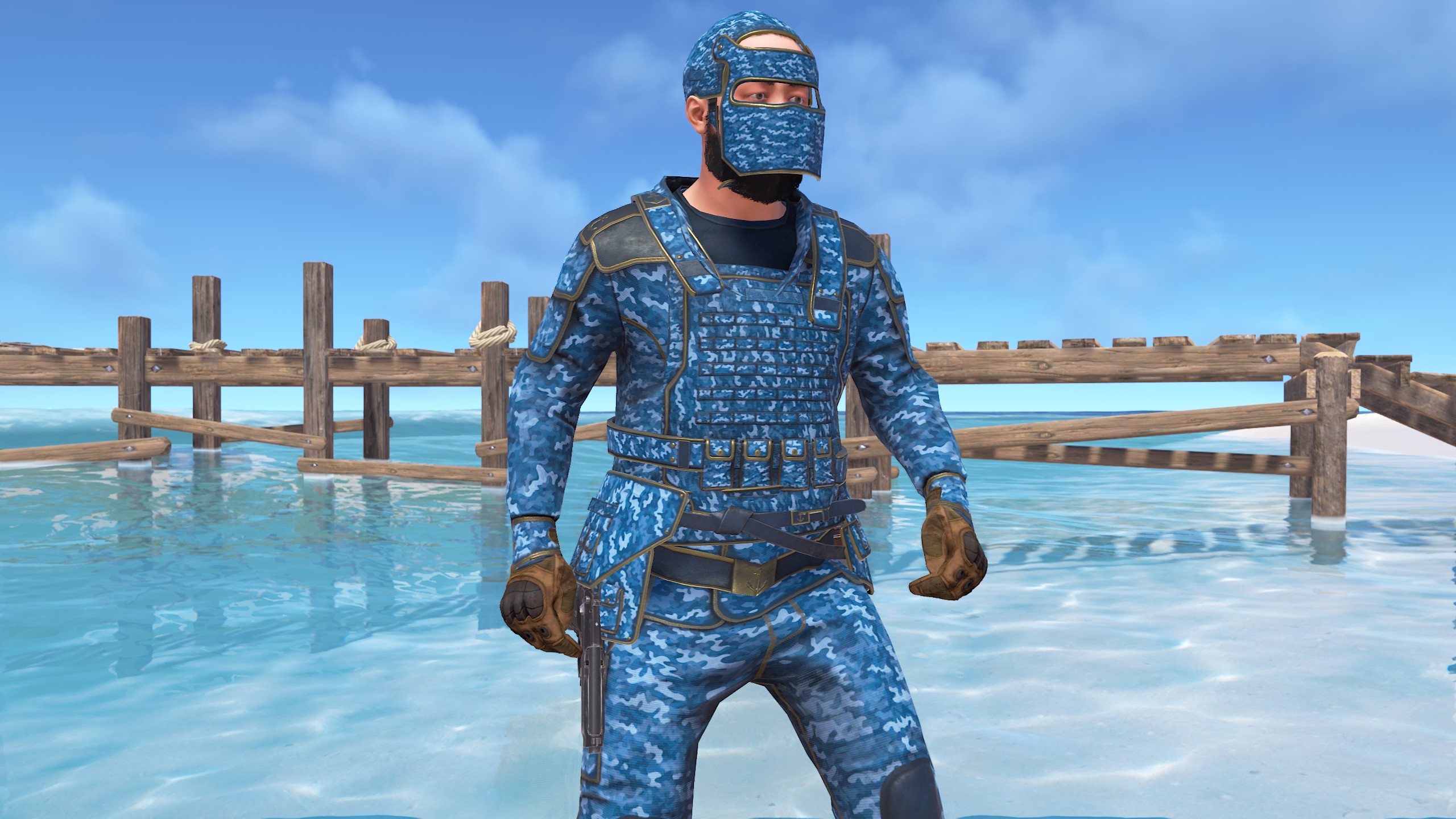 Naval Camo Facemask thumbnail 2