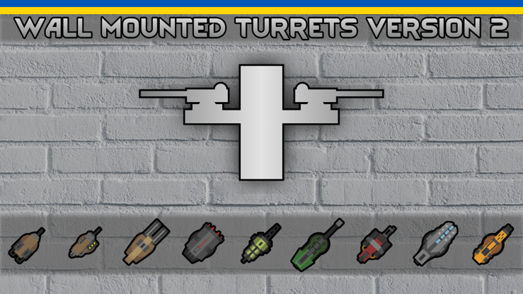 Wall Mounted Turrets Version 2 | UA mod preview for RimWorld