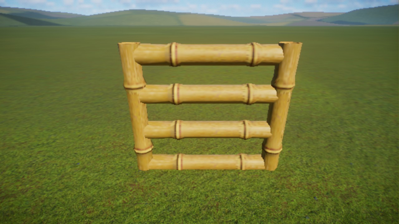 Valla de bambu seco