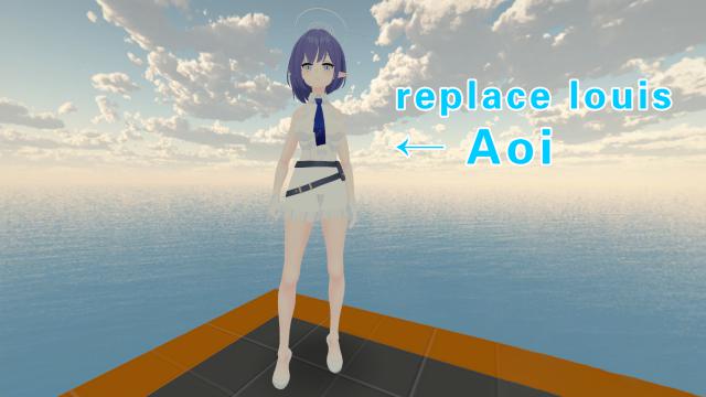 Blue Archive Aoi（蔚蓝档案 扇喜葵）replace louis