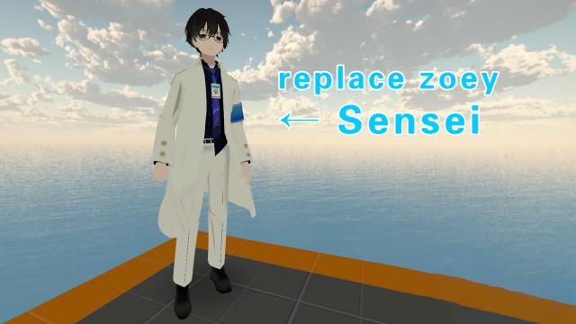Blue Archive Sensei（蔚蓝档案 老师）replace zoey