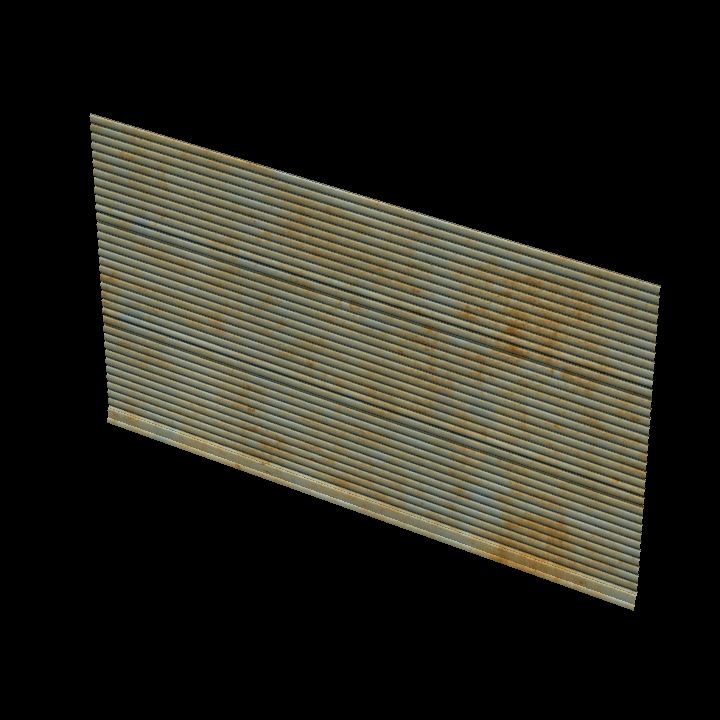 Corrugated wall 3x1 rusty #9